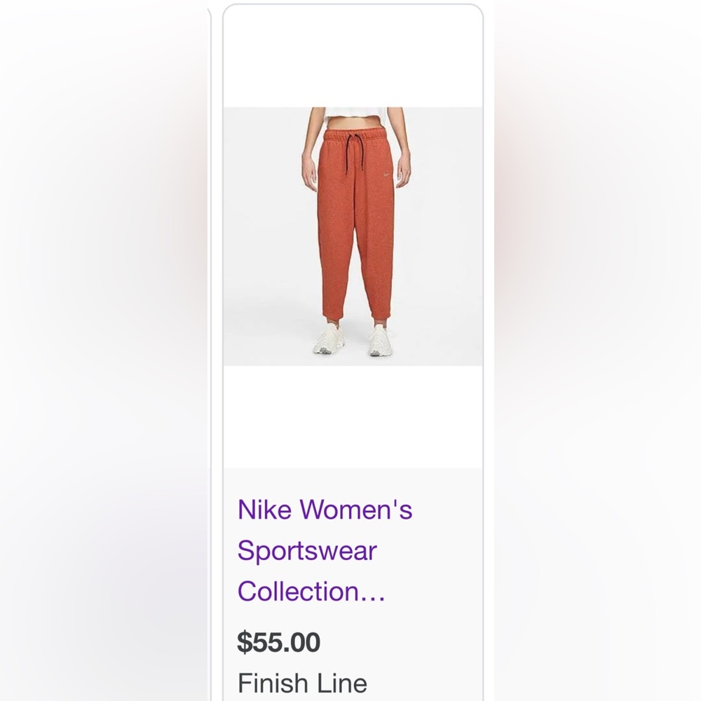 Nike Burnt Orange Ankle Sweatpants